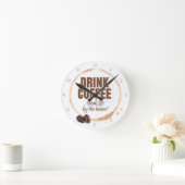 Kaffee trinken runde wanduhr (Zuhause)