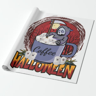 Kaffee trinken und Beängstigend sein Geschenkpapier