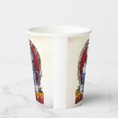 Kaffee trinken und Beängstigend sein Pappbecher (Rechts)