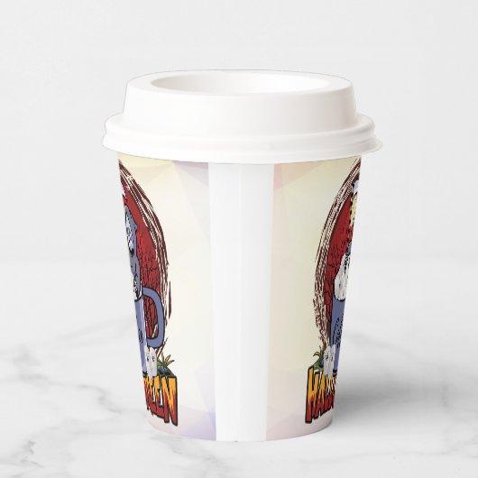 Kaffee trinken und Beängstigend sein Pappbecher (Rechts)