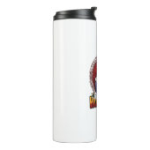 Kaffee trinken und Beängstigend sein Thermosbecher (Nach links gedreht)