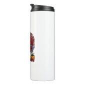 Kaffee trinken und Beängstigend sein Thermosbecher (Nach rechts gedreht)