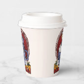 Kaffee trinken und Beängstigende Papiertücher mach Pappbecher (Rechts)