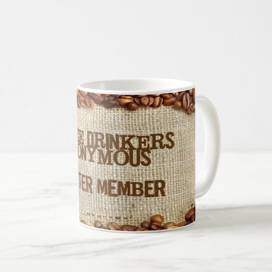 Kaffee-Trinker anonym Kaffeetasse (VorderseiteRechts)