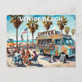 Kaffee Truck Venedig Beach Postkarte