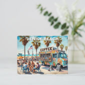 Kaffee Truck Venedig Beach Postkarte (Stehend Vorderseite)