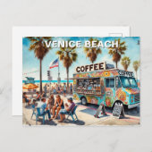 Kaffee Truck Venedig Beach Postkarte (Vorne/Hinten)