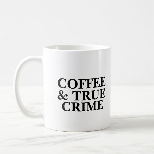 Kaffee & True Crime Kaffee Tasse (Links)