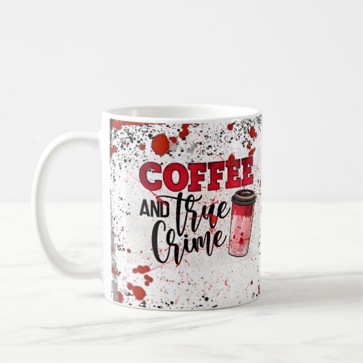 Kaffee & True Crime Kaffeetasse (Links)