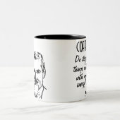 Kaffee, tun dumme Sachen schneller Zweifarbige Tasse (Mittel)