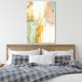 "Kaffee" Türkis und Braun Abstrakte Malerei Leinwanddruck (Insitu (Schlafzimmer))