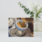 Kaffee, Türkische Kaffeekarte Postkarte (Stehend Vorderseite)