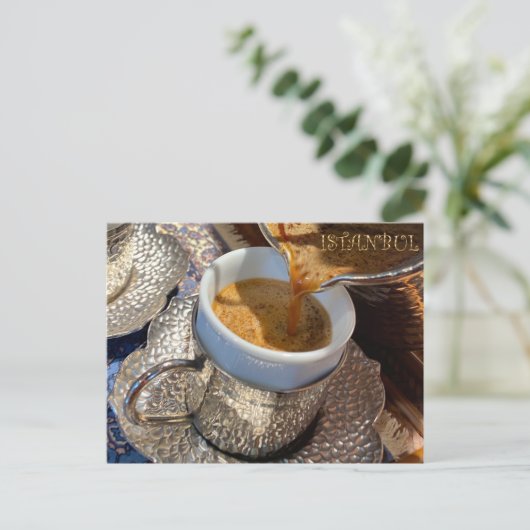 Kaffee, Türkischer Kaffee Istanbul Postkarte (Stehend Vorderseite)