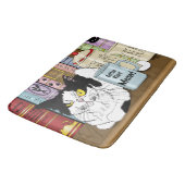 Kaffee Tuxedo Cat Funny Badematte (Schrägansicht)