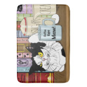 Kaffee Tuxedo Cat Funny Badematte (Vorderseite Vertikal)