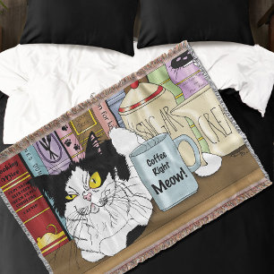 Kaffee Tuxedo Cat Funny Decke
