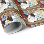 Kaffee Tuxedo Cat Funny Geschenkpapier (Rolleneckpunkt)