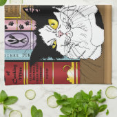 Kaffee Tuxedo Cat Funny Handtuch (Gefaltet)