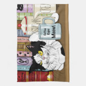 Kaffee Tuxedo Cat Funny Handtuch (Vertikal)
