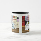 Kaffee Tuxedo Cat Funny Tasse (Zentrum)