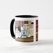 Kaffee Tuxedo Cat Funny Tasse (Vorderseite Links)