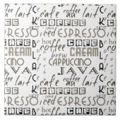 Kaffee-Typografie Fliese (Vorderseite)