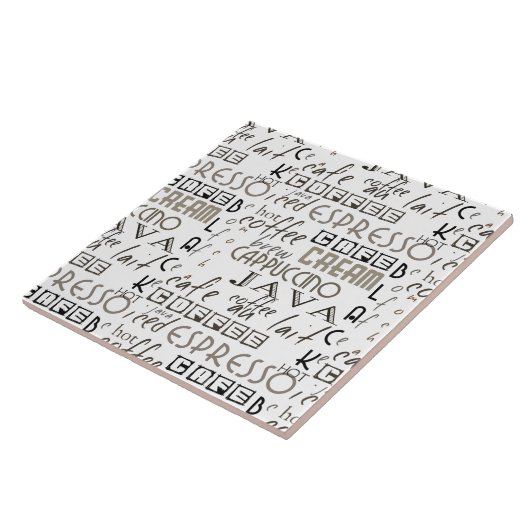 Kaffee-Typografie Fliese (Seite)