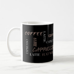 Kaffee-Typografie Moderne Barista-Style Kaffee-Ges Kaffeetasse