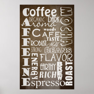 KAFFEE-TYPOGRAPHIE POSTER