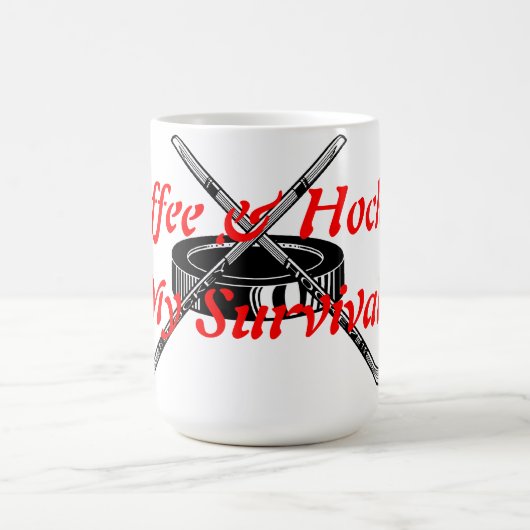Kaffee u. Hockey Kaffeetasse (Mittel)