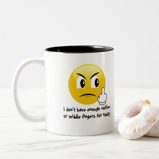 Kaffee-u. Kaffee-Tasse der mittleren Zweifarbige Tasse (Mit Donut)