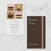 Kaffee-u. Kuchen-Visitenkarte Visitenkarte (Vorne/Hinten)