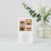Kaffee-u. Kuchen-Visitenkarte Visitenkarte (Stehend Vorderseite)