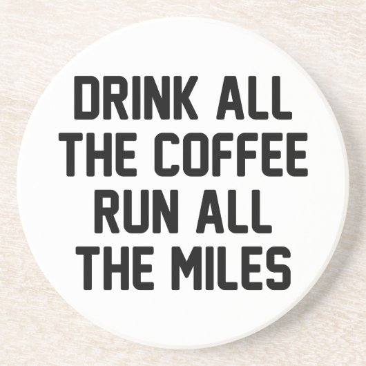 Kaffee u. Lauf Sandstein Untersetzer (Vorne)
