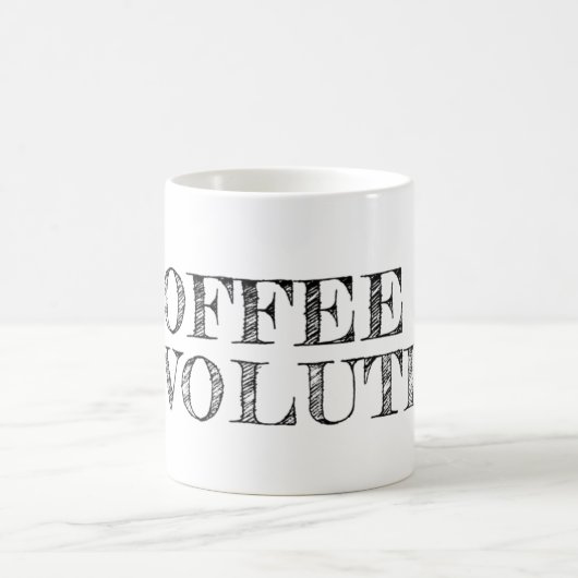 Kaffee u. Revolutions-Logo-Tasse Kaffeetasse (Mittel)