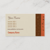 Kaffee-u. Schokoladen-Visitenkarte Visitenkarte (Rückseite)