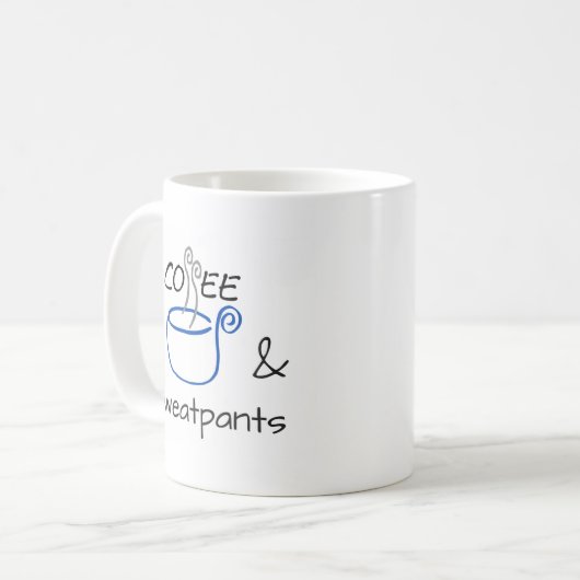 Kaffee u. Sweatpants Kaffeetasse (Vorderseite Links)