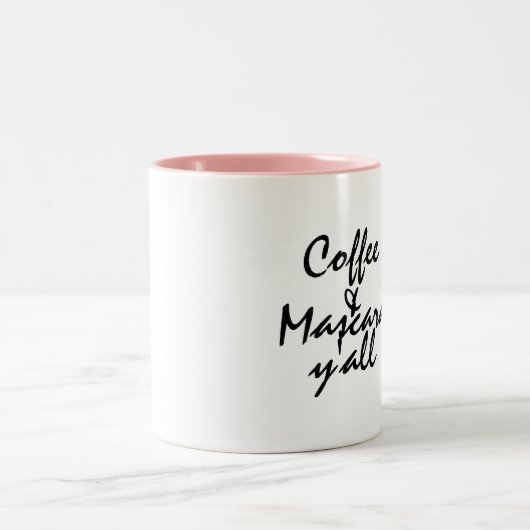 Kaffee u. Wimperntusche Sie Zweifarbige Tasse (Mittel)