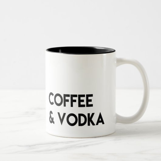 Kaffee- u. Wodka-Tasse, lustiges Geschenk, durch Zweifarbige Tasse (Rechts)
