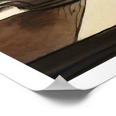 Kaffee über Paris und das Eiffelturm-Poster Poster (Ecke)