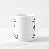 Kaffee über Saft Funny Mug Kaffeetasse (Mittel)