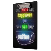 Kaffee überall kann man Kaffee kaufen Klemmbrett (Links)