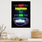 Kaffee überall kann man Kaffee kaufen Poster (Küche)