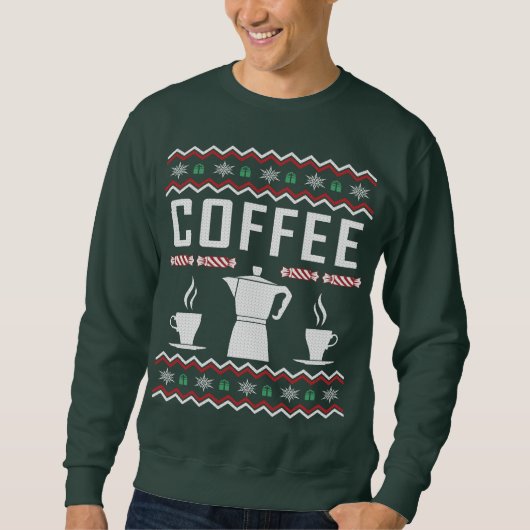 Kaffee Uggi Weihnachtskraut Sweatshirt (Vorderseite)