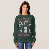Kaffee Uggi Weihnachtskraut Sweatshirt (Vorne ganz)