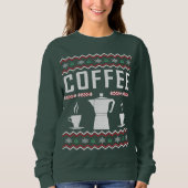 Kaffee Uggi Weihnachtskraut Sweatshirt (Vorderseite)