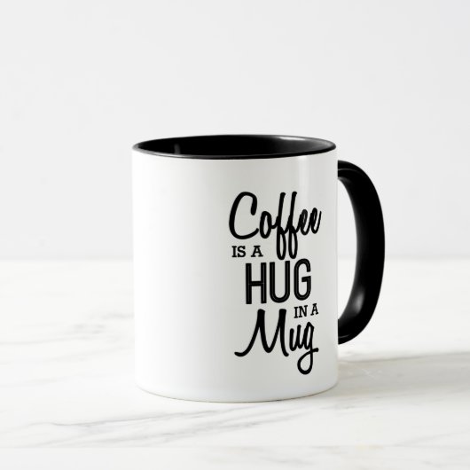 Kaffee umarmt eine Tasse (VorderseiteRechts)