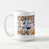 Kaffee umarmt eine Tasse (Links)