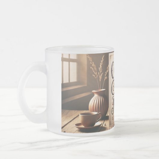 Kaffee umarmt in einer Tasse (Links)