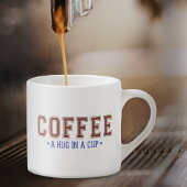 Kaffee Umarmung in einem Cup Varsity Letting Espre Espressotasse